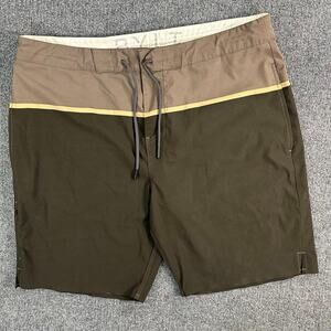 BYLT Men’s Coastal Boardshort California Surfer Muted Tone Stripe Swim Trunk XXL